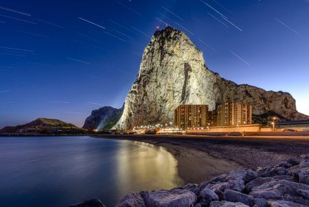 Star Trails over the Rock of Gibraltar