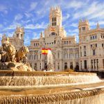 The famous Cibeles fountain in Madrid, Spain