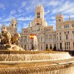 The famous Cibeles fountain in Madrid, Spain