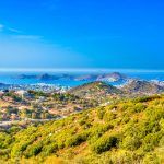 View of Yalikavavk at Sunset, Bodrum, Turkey