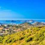 View of Yalikavavk at Sunset, Bodrum, Turkey