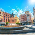 View of main square Tendillas (Plaza de las Tendillas) in downtown Cordoba city. Andalucia, Spain