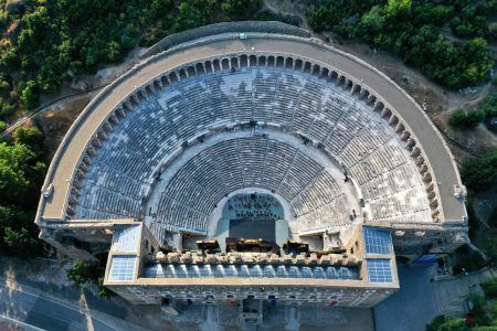 Aspendos , an ancient city in Antalya province of Turkey