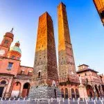 Bologna, Italy – The Two Towers (Due Torri), Asinelli and Garisenda, symbols of Bologna’s medieval towers.