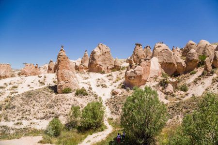 Cappadocia, Turkey. The picturesque Devrent Valley with figures of weathering
