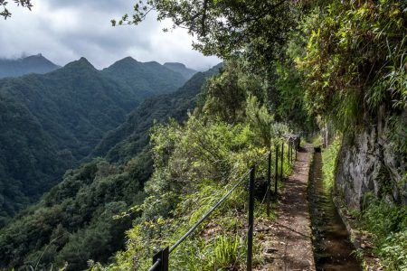 Levada Do Rei PR18, from Sao Jorge ending at the source in Ribeiro Bonito, Madeira, Portugal