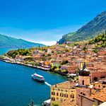 Limone sul Garda view of the waterfront, Lombardy Region of Italy