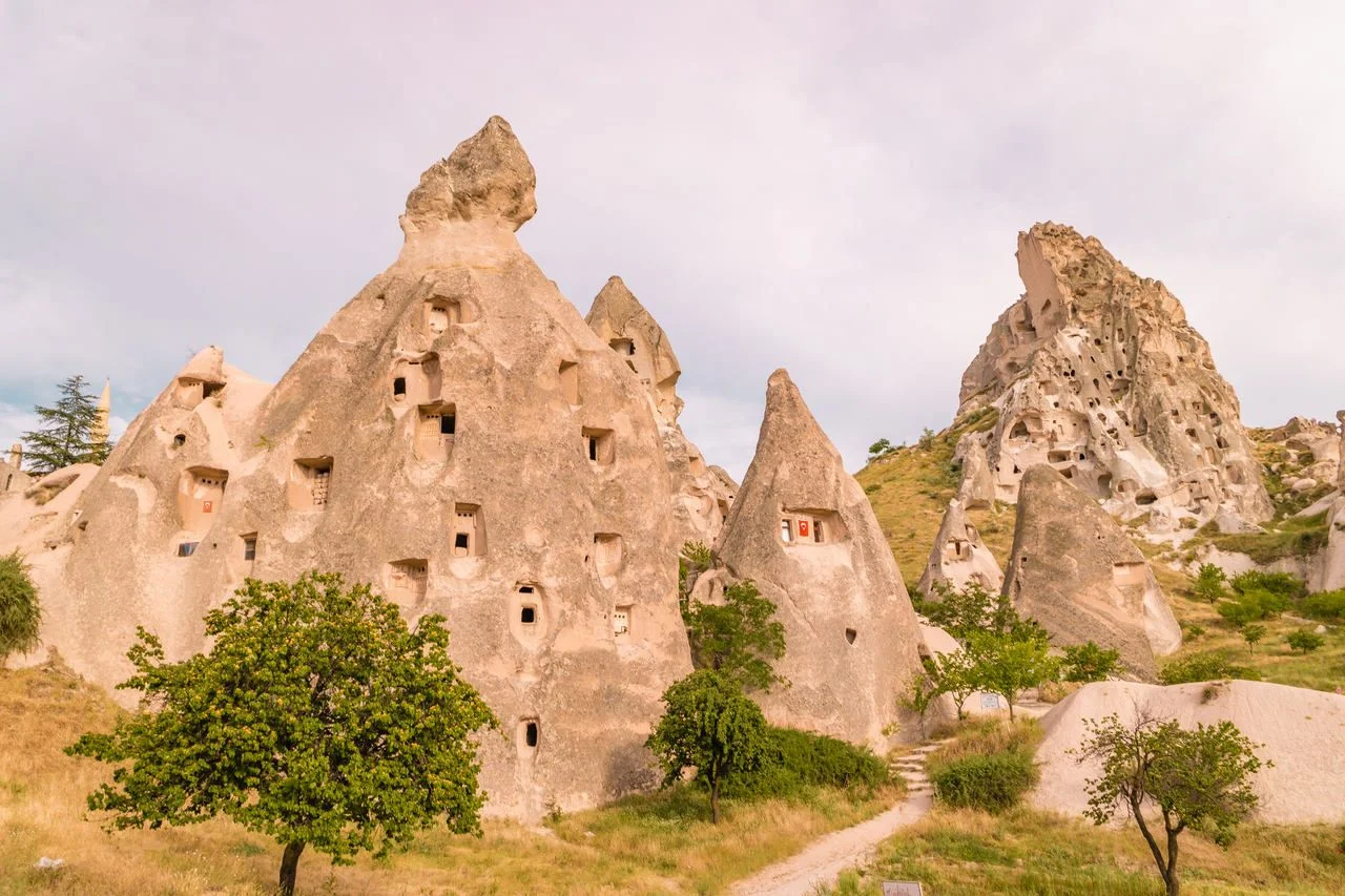 Pigeon Valley Göreme , Cappadocia Turkey rock formations ,open air museum valley of goreme Kapadokya