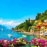 The city of Varenna in the Como Lake District. Italian traditional village by the lake. Italy, Europe