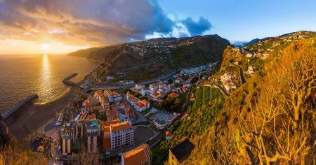 Town Ribeira Brava in Madeira Portugal – travel background