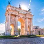 arch Arco della Pace, Sempione square, Milan