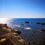 A rocky beaches in Galé, near Albufeira, Algarve, Portugal
