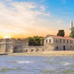Beautiful view of the castle of Larnaca, on the island of Cyprus