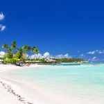 Beautiful white sandy beach in Cap Cana, Dominican Republic