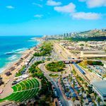 Haifa Beach, Israel, aerial view