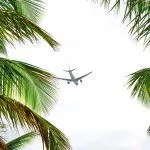 The plane leaves Punta Cana