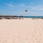 beautiful sandy beach in Montegordo (Algarve), Portugal