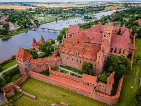 Aerial view of Malbork Castle
