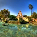 The beautiful fountain at Parc de la Ciutadella is a park on the northeastern edge of Ciutat Vella, Barcelona, Catalonia in HDR