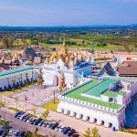 Aerial view of Legend Siam is new Thai traditional culture park located in Pattaya of Thailand.