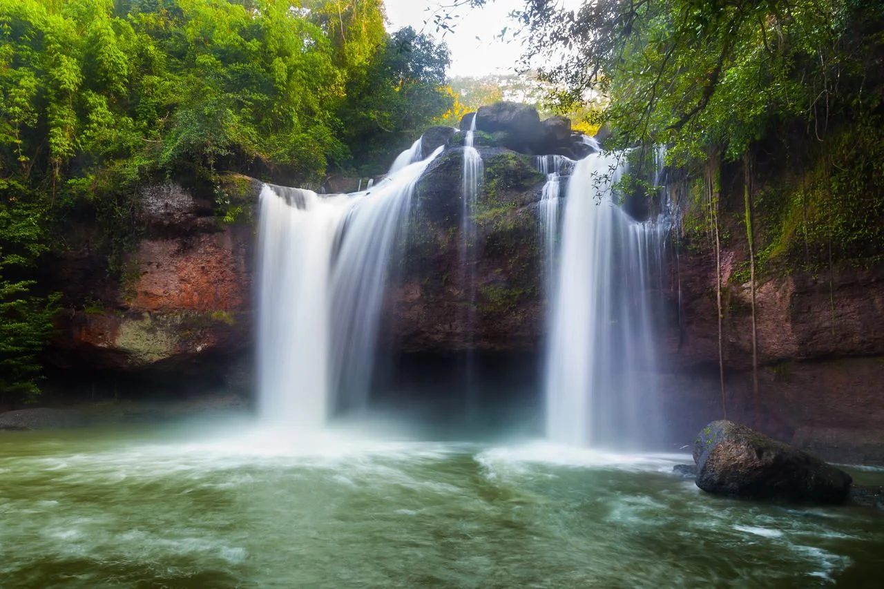 Beautiful landscape of Heaw Suwat waterfall in Khaoyai National Park,Thailand