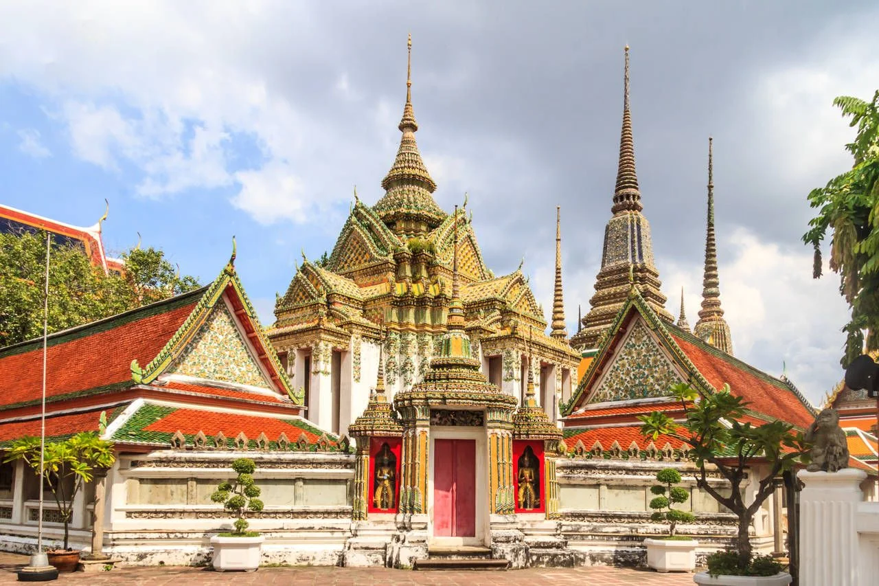 Stupas in Wat Pho, Bangkok, Thailand