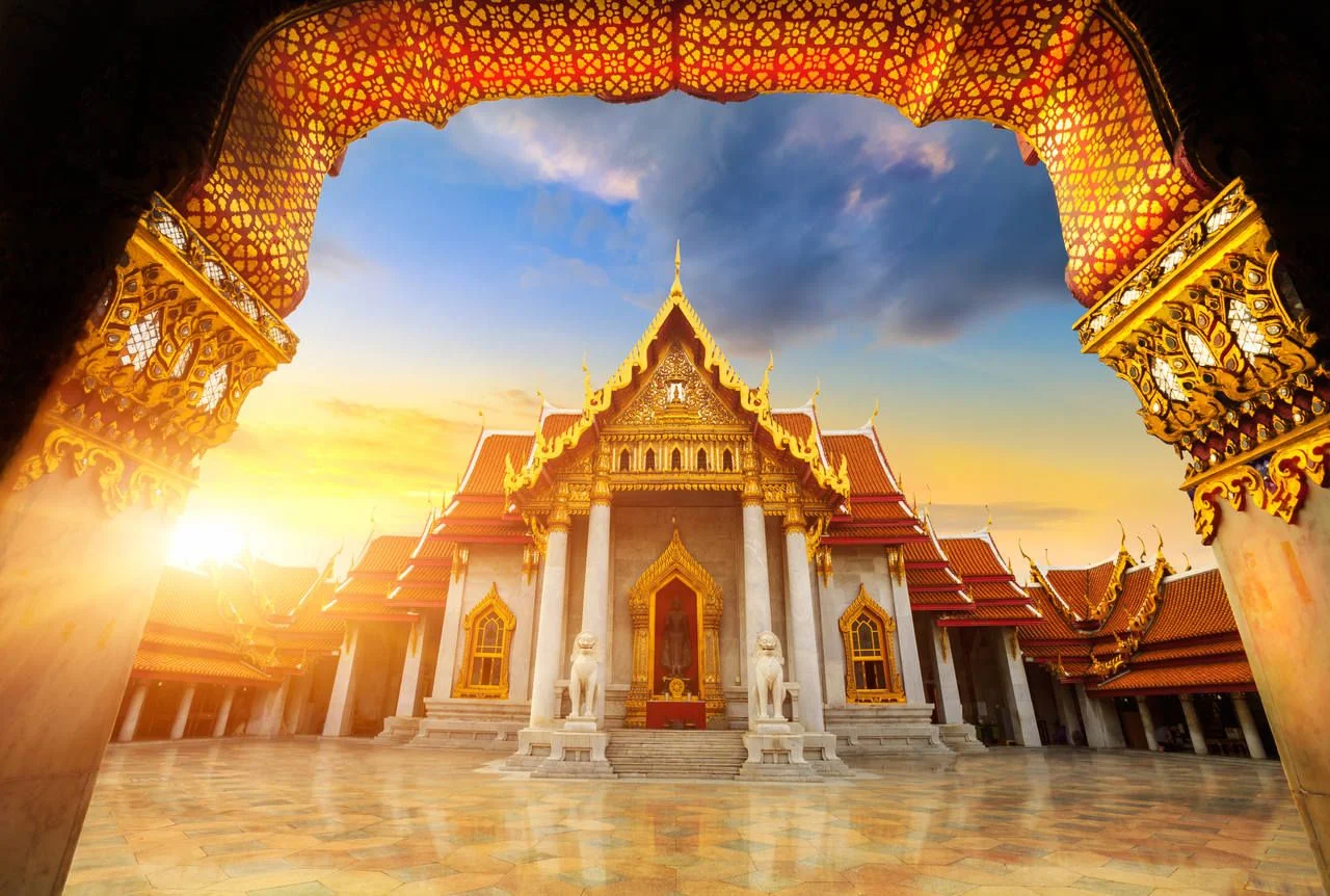 The Marble Temple, Wat Benchamabopitr Dusitvanaram Bangkok Thailand