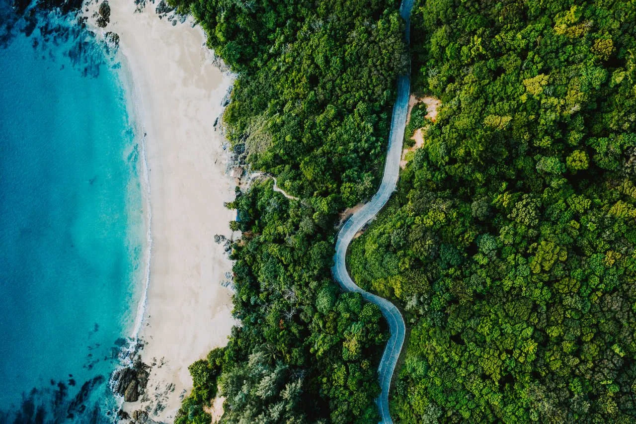 Bird eye view of Nui Bay, Koh Lanta