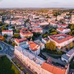 Panorama of Przemysl at sunset. Przemysl, Subcarpathia, Poland.