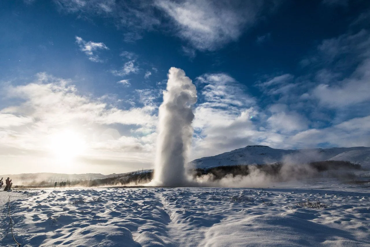 Geysir or sometimes known as The Great Geysir which is a geyser in Golden Circle southwestern Iceland