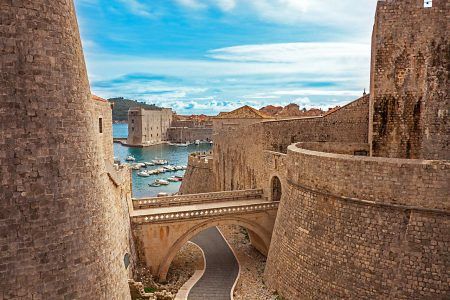 Old town and port of Dubrovnik Croatia