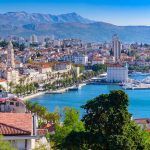Split, Croatia (region of Dalmatia). UNESCO World Heritage Site. Mosor mountains in background.