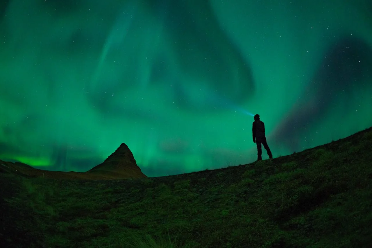 Stargazing with Aurora Borealis in Iceland