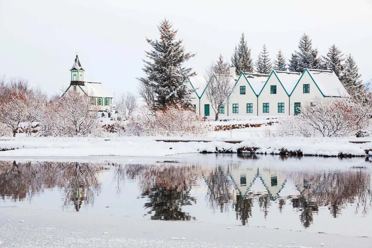 Thingvellir National Park or better known as Iceland pingvellir National Park in winter