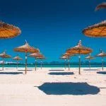 A view to Alcudia Bay from Can Picafort early in the morning, Mallorca