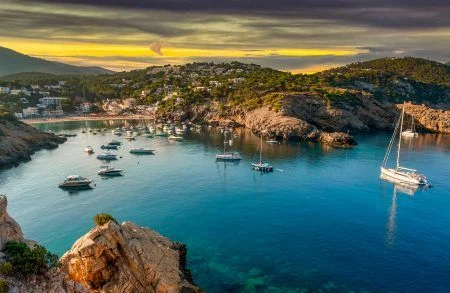 Cala,Vedella,Vadella,In,Sant,Josep,At,Balearic,Islands.,Ibiza,