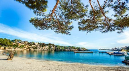 On the beach of Porto Cristo Mallorca Spain