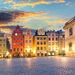 Picturesque summer night – Big Square (Stortorget) in the Old Town (Gamla Stan) in Stockholm, Sweden
