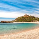 Sardinia, view of stunning beach of Chia, Domus de Maria, Italy