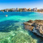 Spain Majorca beach Son Maties Palmanova, Mediterranean Sea, Balearic Islands.