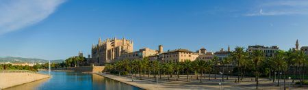 The Cathedral of St. Mary of Palma, a Gothic Roman Catholic cathedral located in Palma, Majorca, Spain.