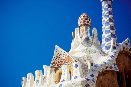 The roof of the gingerbread house in Park Güell