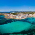 Touristic zone from Santa Eulalia del Rio, Ibiza.