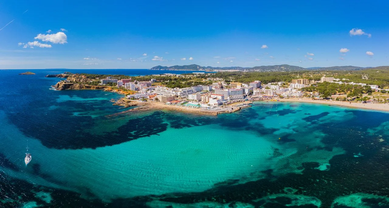 Touristic zone from Santa Eulalia del Rio, Ibiza.