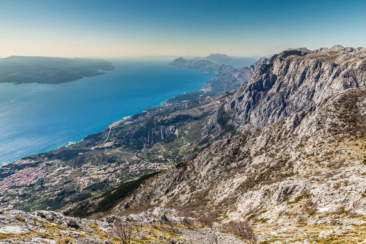 View On The Makarska Riviera Coastline From Biokovo Mountain – Biokovo Nature Park, Dalmatia, Croatia