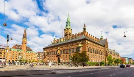 View of Copenhagen city hall, Denmark