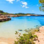 View of beautiful Cala Gracioneta beach, Ibiza island, Spain