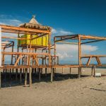 Albania, Velipoja. Appliance on the town beach velipoja