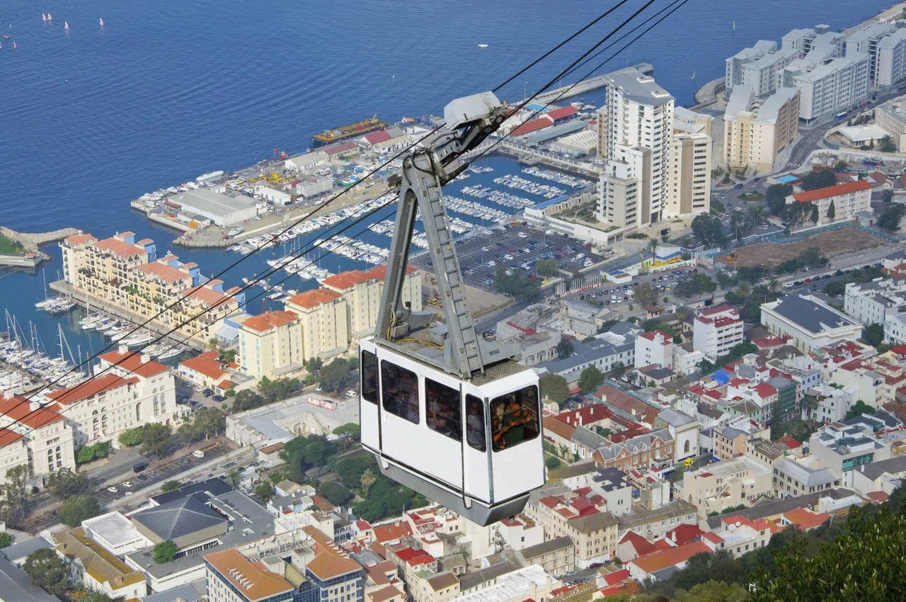 Cable car to top of Rock of Gibraltar