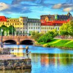 Canal in the historic center of Gothenburg, Sweden
